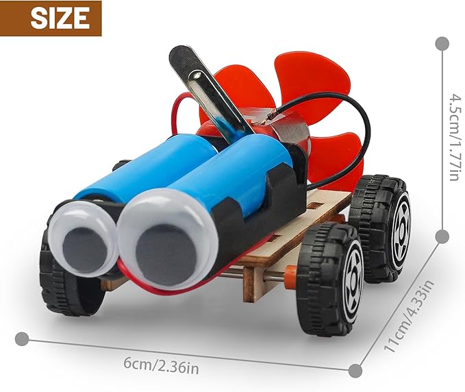 STEM Science Kits for Kids Age 8-12, 6 Set Wind-Powered Cars Science Experiments 8-10 9-12, Wood Building Crafts Kit for Boys Girls, School Classroom STEM Projects Toys Gifts for 8 9 10 12 13 Year Old