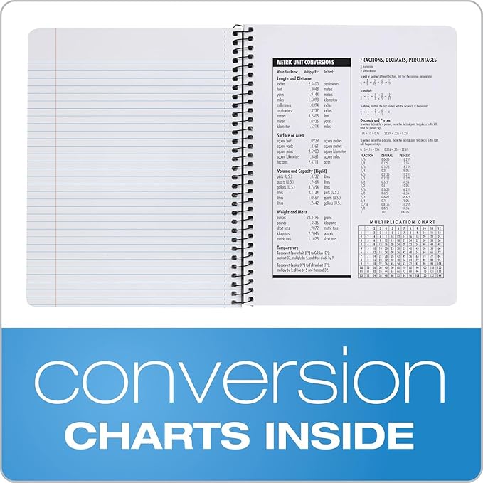 Oxford Spiral Composition Notebooks, 4 Pack, Wide Ruled Paper, 9-3/4 x 7-1/2 Inches, 80 Sheets, Black Marble Cover (64950)