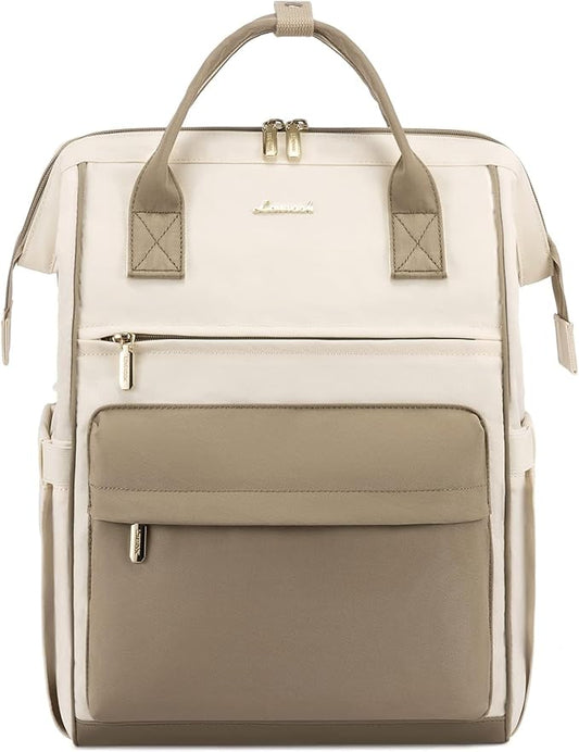 LOVEVOOK Laptop Backpack for Women, 18 Inch Work Teacher Nurse Bag, Large Capacity Business Computer Backpack Purse with USB Port, Stylish Casual Daypack for Travel