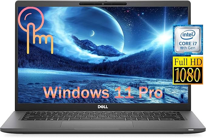 Dell Latitude 7420 Touchscreen Laptop Computer, Intel 11th Gen Core i7-1165G7, 16GB RAM, 512GB SSD, 14" FHD (1920x1080) Notebook, Backlit Keyboard Windows 11 Pro (Renewed)