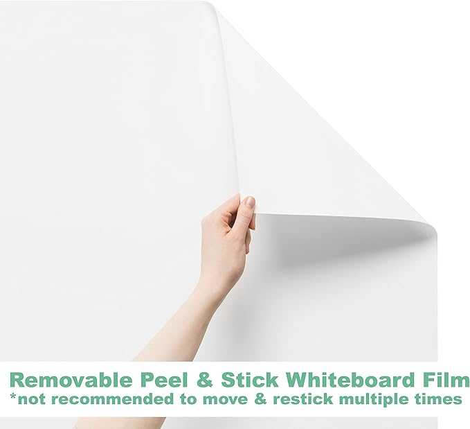 Think Board White Dry Erase Whiteboard 2'x4' – Self-Adhesive Reusable Writing Surface for Wall, Desk, or Fridge – Peel & Stick Removable Message Board for Home, Office & School