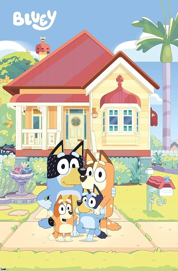 Bluey - Family Wall Poster, 34L" x 22.4W", Unframed Version
