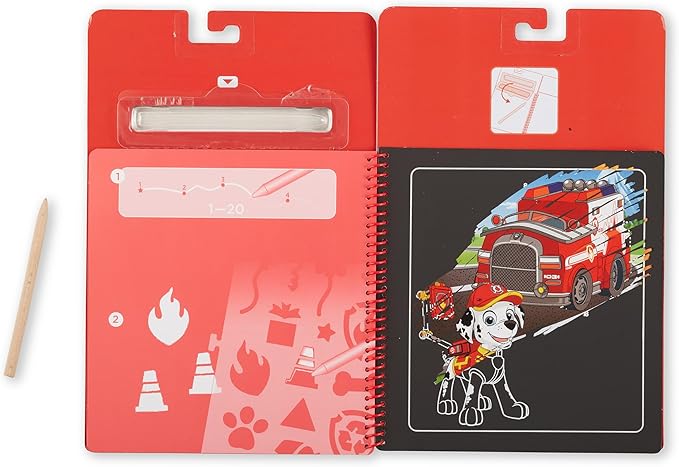 Melissa & Doug PAW Patrol Scratch Art 3-Pack – Chase, Skye, Marshall Color Reveal Travel Activity Pads