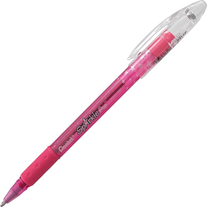 Pentel Sparkle Pop Metallic Gel Pen, (1.0mm) Bold Line, Assorted Colors, 4-Pack, Bold (K91BP4M1)