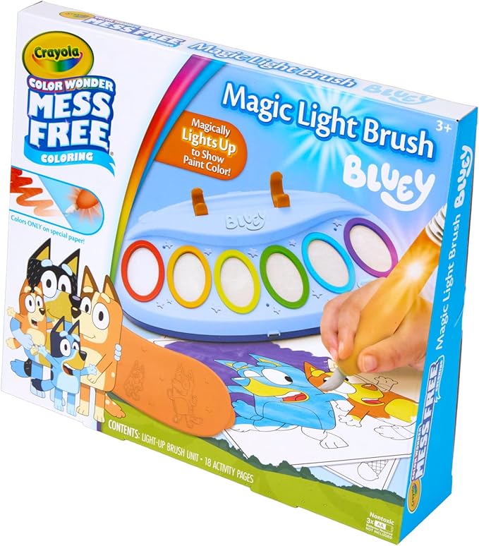Crayola Bluey Color Wonder Magic Light Brush, Mess Free Painting Station for Kids, Essential Easter Basket Stuffers & Gifts, Toddler Bluey Toys & Activities, Ages 3+