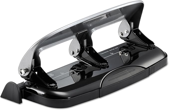Bostitch Office EZ Squeeze 3-Hole Punch, 20 Sheet Capacity, Reduced Effort, No Jam Technology, Silver