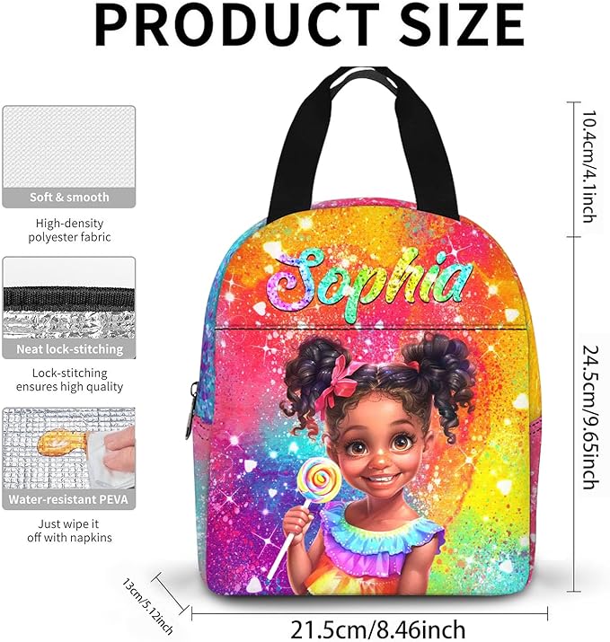 Custom Kids Backpack with Lunch Box Personalized Name School Bookbag for Girls Back to School Backpacks for Elementary Middle School Boys Design 06