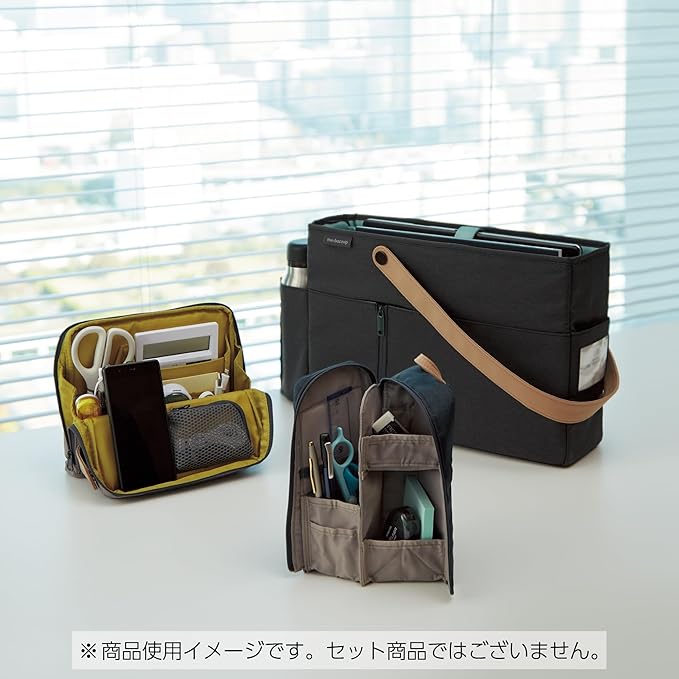 Kokuyo AMF-VBF210LM Pen Case, Pencil Case, Pen Holder, Neocritz Shelf, Warm Gray