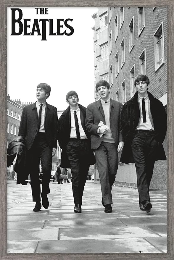 Trends International The Beatles - In London Wall Poster, 22.4L x 14.7W, Barnwood Framed Version