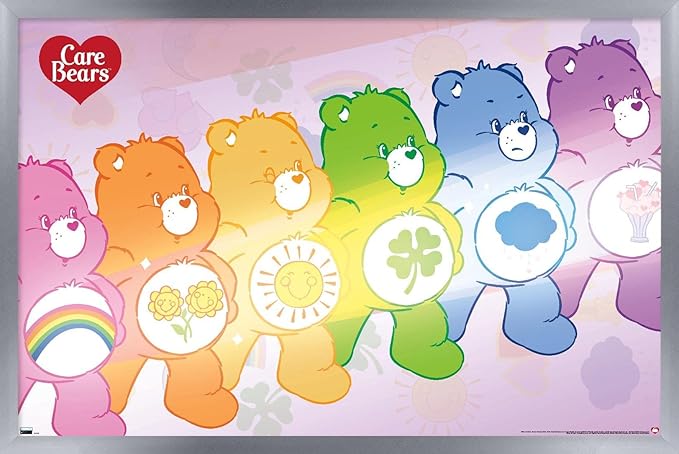 Care Bears - Care Bear Stare Wall Poster, 22.4L" x 14.7W", Silver Framed Version