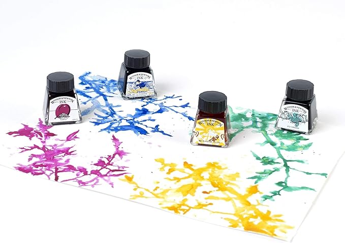 Winsor & Newton, Gold Drawing Ink, 14ml Bottle, Airbrush