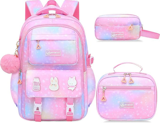 Kids Backpacks for Girls - Cute Girls Backpack for Elementary, Middle and High School Students - 18" School Bookbag