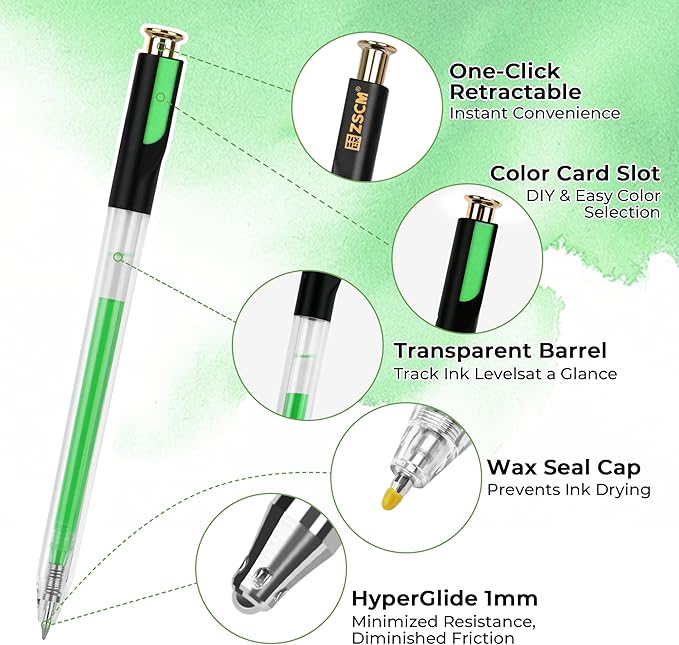 Retractable Pastel Gel Pens, 7 Colors Large Capacity Subtle Ethereal Gel Ink Pens for Adult Coloring, 1.0 mm Fine Point Smooth Writing Color Pen for Journal Note Taking Aesthetic Art Supplies