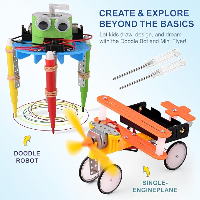 STEM Kits for Kids Ages 6-12, Science Kits for Kids,DIY STEM Gifts Toys for 6 7 8 9 10 11 12 13 Year Old Boy Birthday Gifts,Robot Building Science Kits Engineering Projects,Science Experiments Kits