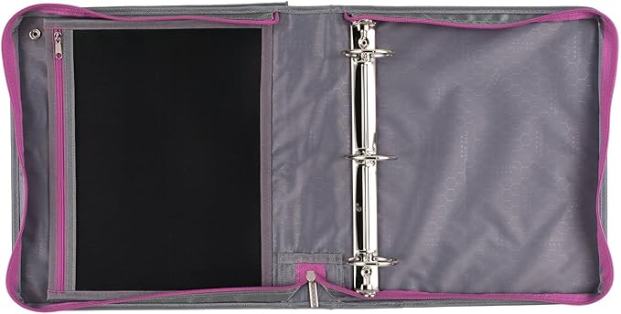 Five Star Sewn Zipper Binder, Fabric, 2 Inch 3 Ring Binder With 4 Inch Capacity, Assorted Colors, Color Selected For You, 1 Count (Pack of 1)