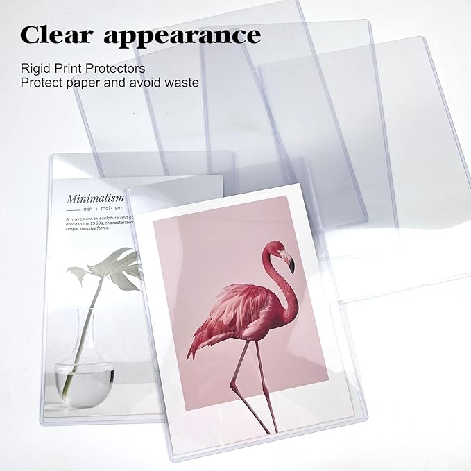 8.5" x 11" Hard Plastic Sheet Protectors, Menu Rigid Print Protectors, Clear Certificate Waterproof Protectors, Paper Sleeves Photo Plastic Sleeves Document Holder, Birth Certificate Protector(20Pack)