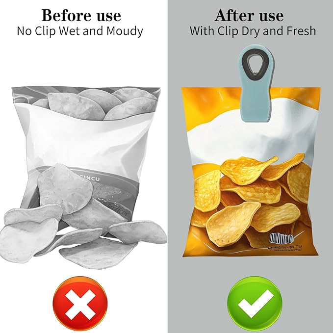 Chip Clips Bread Clips Bag Clips Magnetic Clips Chip Clip Chip Clips Bag Clips Food Clips Clips for Food Packages Chip Bag Clip (10pcs Warm Colored)