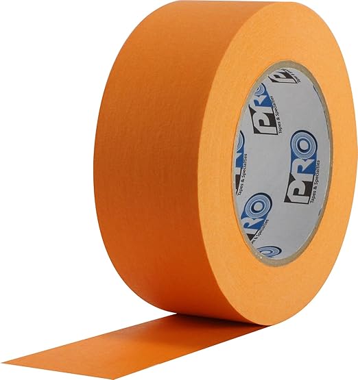 ProTapes Colored Crepe Paper Masking Tape, 60 yds Length x 1" Width, Orange (Pack of 1)