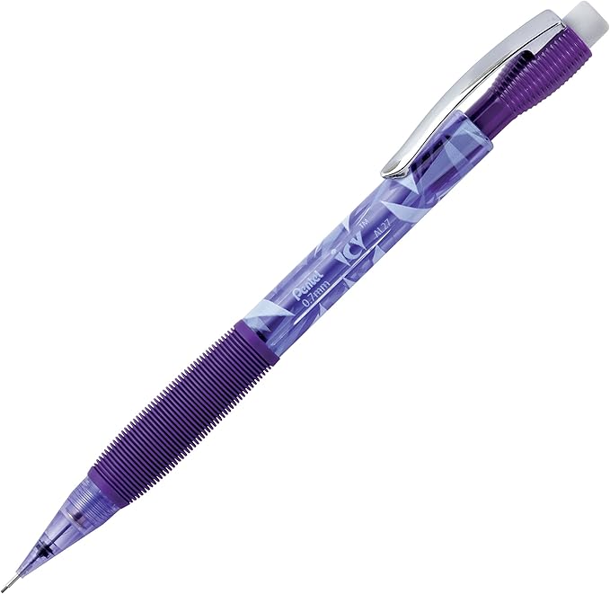 Pentel Icy Razzle-Dazzle Mechanical Pencil, (0.7mm), Assorted Barrels, Color May Vary, Pack of 12 (AL27RDBP12M)