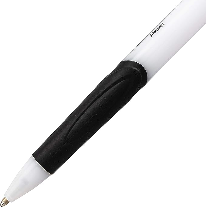 Pentel GlideWrite Ballpoint Pen with TechniFlo Ink, (1.0mm) Medium Line, Black Ink, Pack of 6 (BX910BP6A)