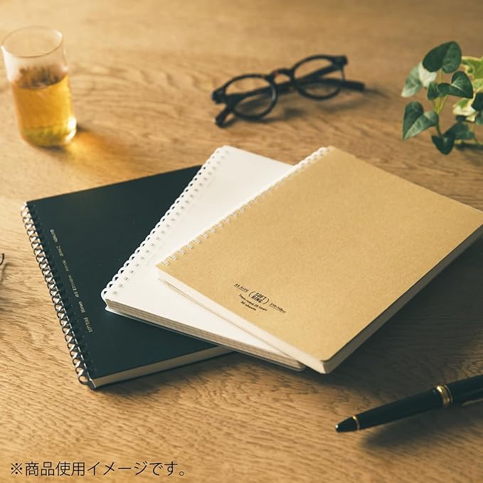 Kokuyo D Shaped Soft Ring Notebook, 7mm Rule, 31 Lines, 80 Sheets, B5, Natural Style, Set of Black, Beige, Navy, Japan Import (SU-SV608A)