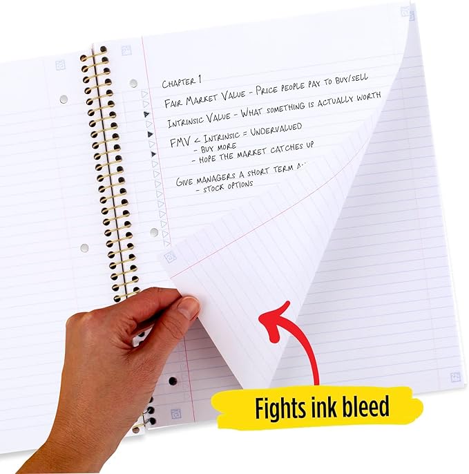 Five Star Spiral Notebook + Study App, 1 Subject, College Ruled Paper, 8-1/2" x 11", 80 Sheets, 1 Count, Selected Design Will Vary (820156F)