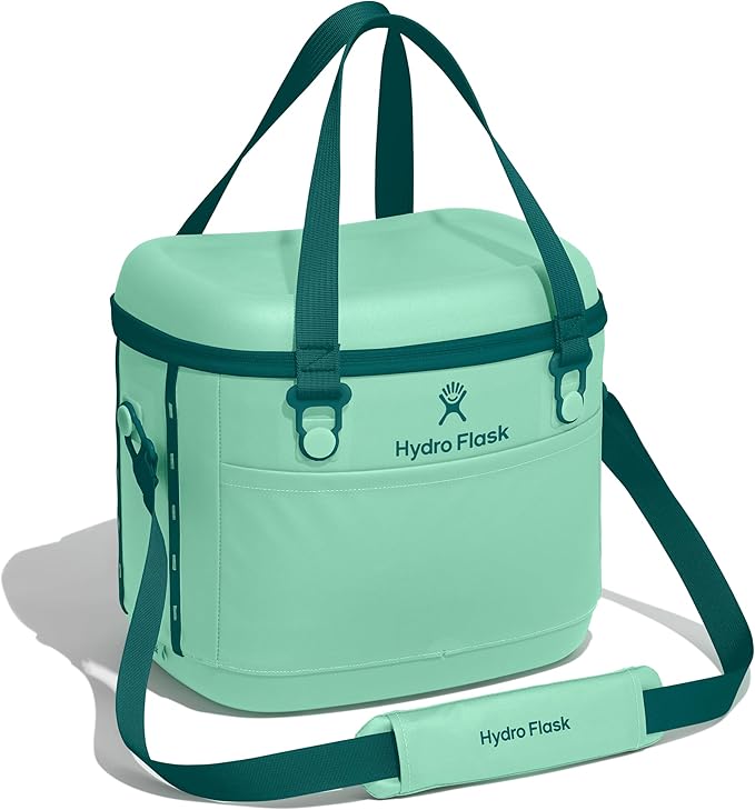 Hydro Flask Carryout Cooler - Insulated Portable Soft Cooler - 15 L Capacity in Mermaid Green