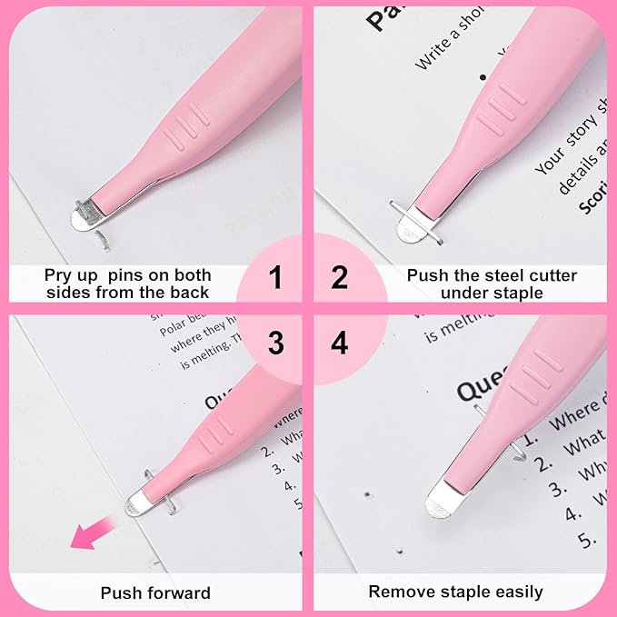 THINKLEARN 20 PCS Magnetic Staple Remover Tool Bulk- Professional Multicolored Stapler Remover Staple Remover Stick for Quick & Effortless Staple Removal, for Office, School, Home Use