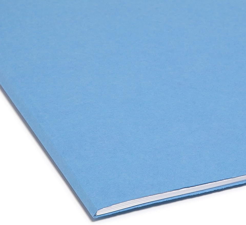 Smead Standard File Folders, Value Filing Bulk Case of 500, Blue, 1/3-Cut Tabs, Letter Size (21122)