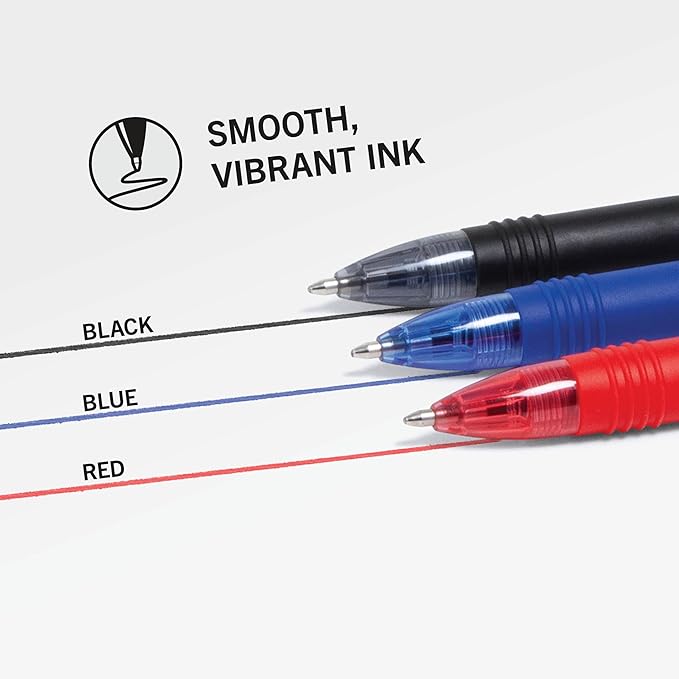 Zebra Pen Z-Grip Retractable Ballpoint Pen, Smooth-Flowing Black/Blue/Red Ink, 1.0mm Medium Point, School & Office Supplies, Ideal for Note-Taking, Journal and Planner Use, 48-Pack (22048)