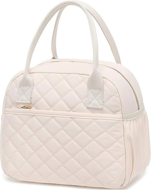 CAMTOP Lunch Box for Women Insulated Lunch Bag Lunchbox Cooler Thermal Leakproof Quilted Reusable Lunch Tote Bag for Work School Travel Picnic