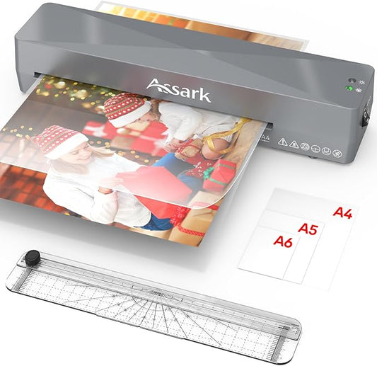 Laminator, Laminator Machine A4, 4 in 1 Personal Thermal Laminator, 9 Inch Hot & Cold Laminator Kit, Fast Warm-Up & Quiet Laminator with Laminating Sheets 9pcs for Home Office School Use