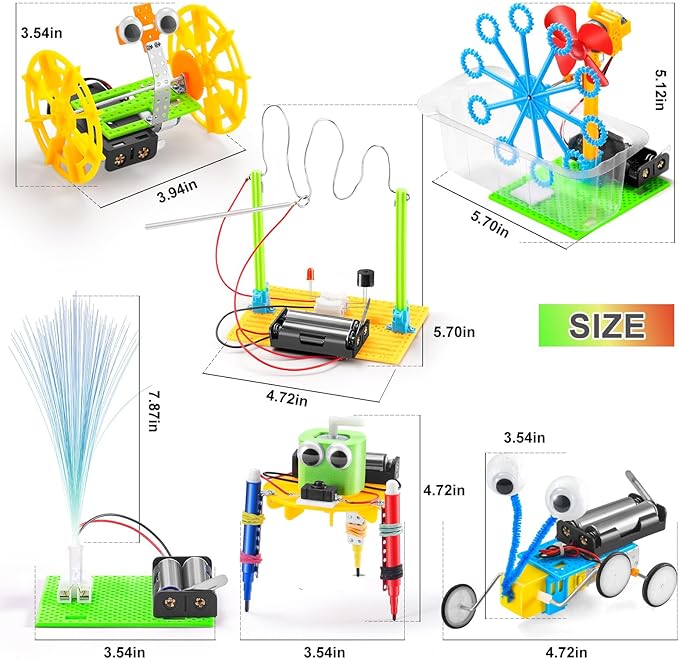 STEM Robotics Kit - STEM Toys for Age 8-13, Boy Robot Toys for 6 7 8 9 10 Year Old Boys Birthday Gifts, Science Kits Arts and Crafts for Kids 8-12, Engineering Building Kids Activities 6-8