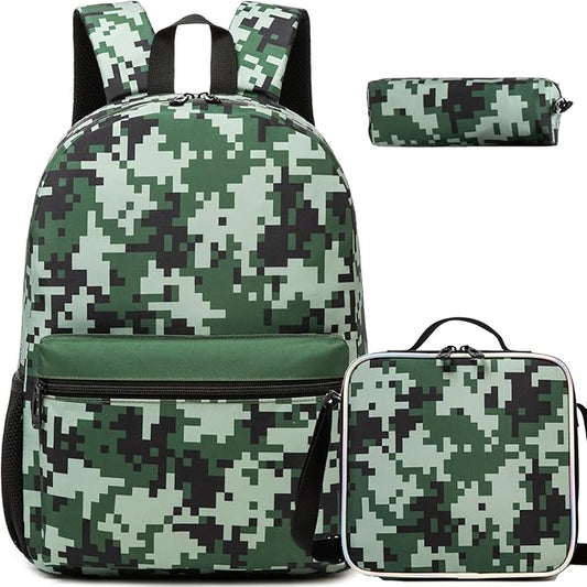 Backpack for School Boys Backpack with Lunch Box Pencil Case Kids Backpacks for School Boys Teens Elementary Middle Students