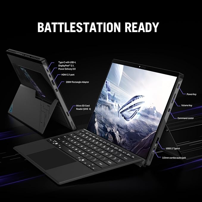 ASUS ROG Flow Z13 2.5K 180Hz 3ms ROG Nebula Touchscreen 13.4" Convertible 2-in-1 Gaming Notebook AMD Ryzen AI MAX+ 395 32GB RAM 1TB SSD Off Black