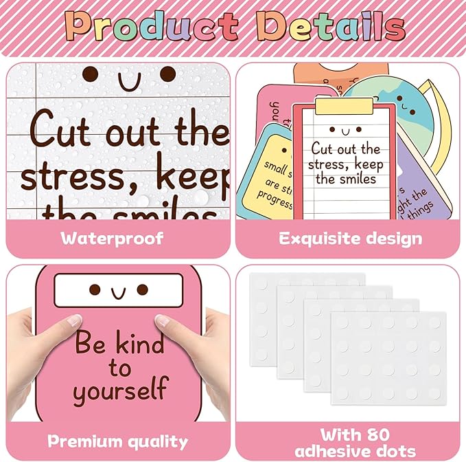 Mental Health Stationery Bulletin Board Decorations Set Pastel Mental Care Matters Here Classroom Decor Back to School Positive Paper Cutouts for School Office Home Teacher Classroom Wall Supplies