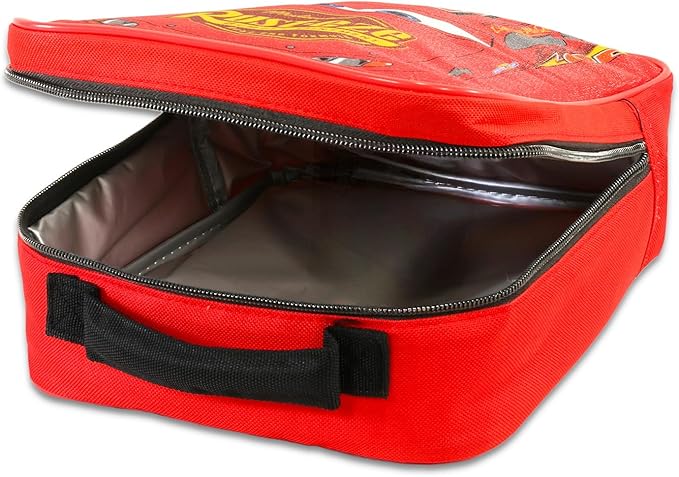 Disney Cars Backpack and Lunch Bag Set - Bundle with 16” Disney Cars Backpack, Lunch Box, Stickers, More | Lightning McQueen School Supplies for Kids