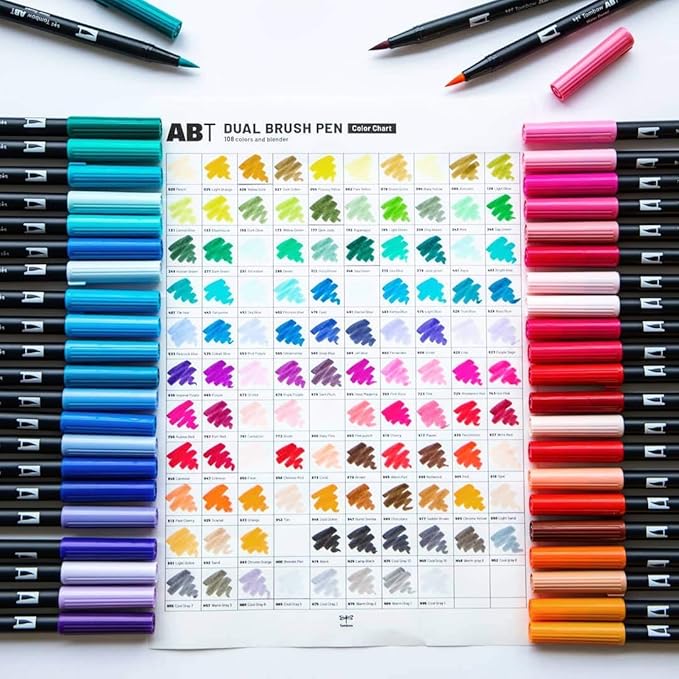 Tombow Dual Brush Pen Art Markers (10-Pack, Celebration)