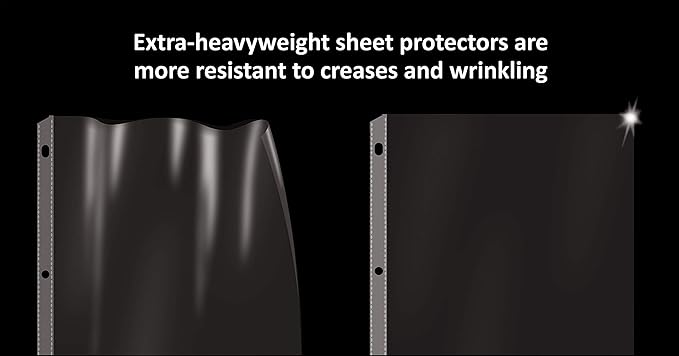 GOLD SEAL 100 Count Diamond Clear Extra Heavyweight Sheet Protectors, 4 mils Strong,8.5 x 11, Top Load, 100 Pack
