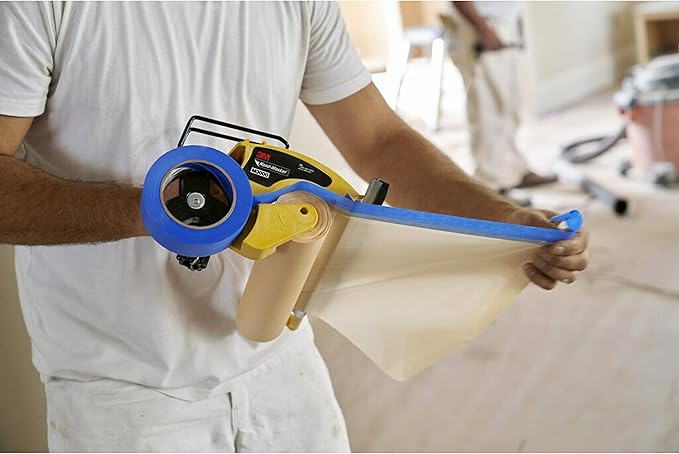 3M Hand Masker M3000 Tape Dispenser, Film & Tape, Applies Painter's Tape to Masking Film or Paper in One Continuous Application, Compact & Lightweight Design, Saves Time When Preparing For Painting