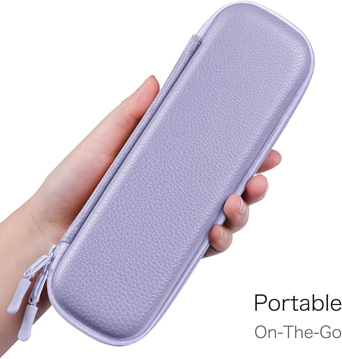 Fintie Holder Case for Apple Pencil Pro, Apple Pencil (USB-C / 1st / 2nd Generation), PU Leather Carrying Bag Sleeve Compatible with Pen, USB Cable, Samsung Stylus, Lilac Purple