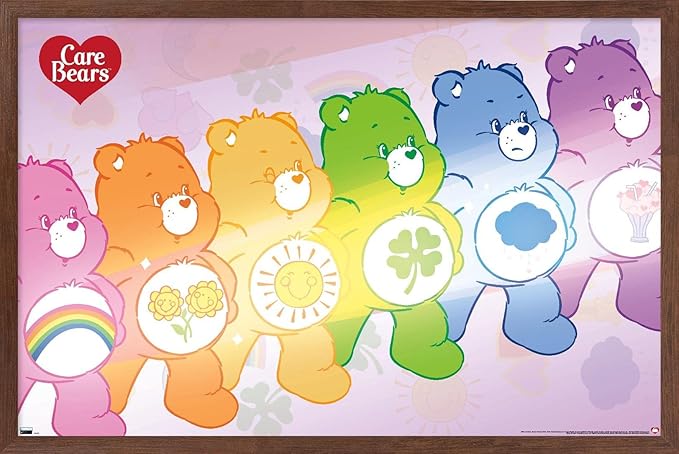 Care Bears - Care Bear Stare Wall Poster, 22.4L" x 14.7W", Mahogany Framed Version