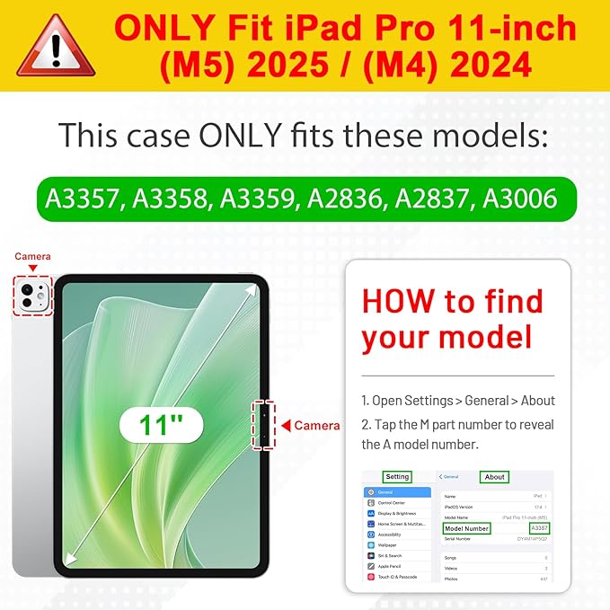 Fintie Hybrid Slim Case for iPad Pro 11-inch (M5) 2025 / (M4) 2024 - [Built-in Pencil Holder] Shockproof Protective Cover with Clear Transparent Back Shell, Navy