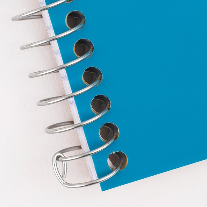 Five Star Spiral Notebook, 2 Subject, College Ruled Paper, 6" x 9-1/2", 80 Sheets, Fights Ink Bleed, Water Resistant Cover, Tidewater Blue (840029CG1-ECM)