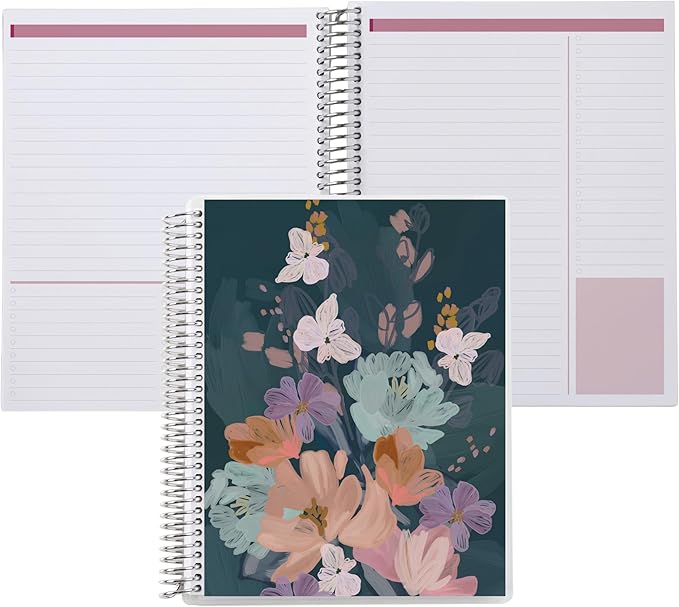 Erin Condren Productivity 8.5x11 Bold Blooms Cover Notebook Spiral Bound Journal for Writing, and Note Taking, Premium Paper, Stylish Floral Cover, Perfect for School, Office, and Creative Planning