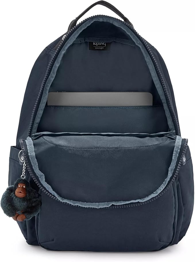 Kipling Women's Seoul 15" Laptop Backpack, Durable, Roomy with Padded Shoulder Straps, Built-In Protective Sleeve