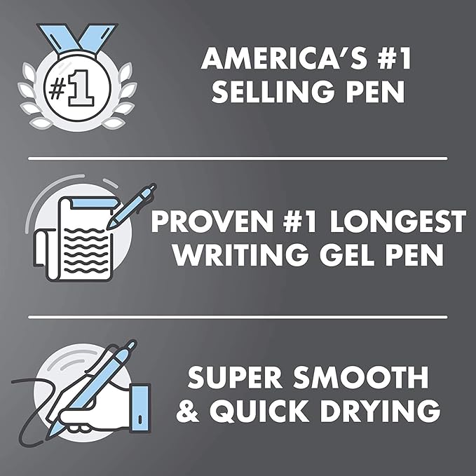 PILOT G2 Premium Gel Pens, Black Pens, Bold Point 1.0 mm, Refillable & Retractable Ballpoint Pens, 5 Black & 5 Blue, Pack of 10