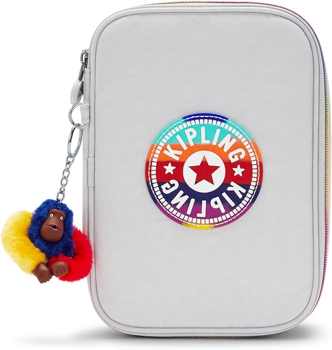 Kipling 100 Pens Case Truly Grey Rainbow