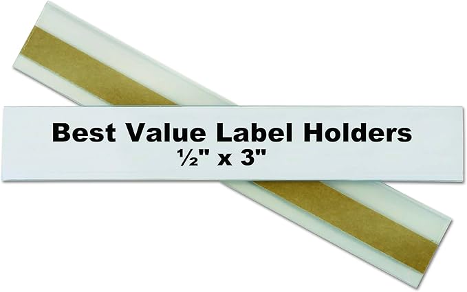 C-Line Self-Adhesive Label Holders, Top Load, 0.5 x 3, Clear, 50/Pack