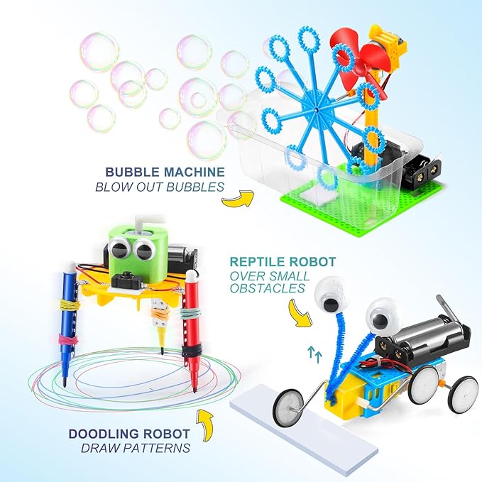 STEM Robotics Kit - STEM Toys for Age 8-13, Boy Robot Toys for 6 7 8 9 10 Year Old Boys Birthday Gifts, Science Kits Arts and Crafts for Kids 8-12, Engineering Building Kids Activities 6-8